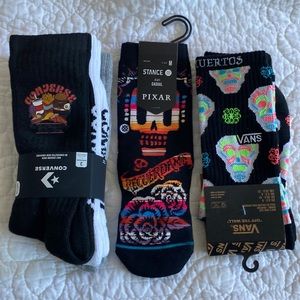 Three packs of Socks - Vans, Converse and Stance